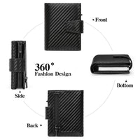 1 x RAW Customer Returns SENDEFN card holder with coin pocket Men s wallet RFID protection Genuine leather wallet Mini wallet men slim wallet Pop-up card holder Aluminum clip - RRP €32.99