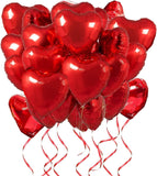 12 x Brand New Heart balloons foil balloons red 25 pieces 18 inch helium balloons heart balloons for birthday Valentine s Day wedding engagement marriage proposal Mother s Day baptism red helium balloons heart shape love party - RRP €107.76