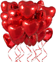 19 x Brand New Heart balloons foil balloons red 25 pieces 18 inch helium balloons heart balloons for birthday Valentine s Day wedding engagement marriage proposal Mother s Day baptism red helium balloons heart shape love party - RRP €170.62