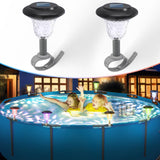 1 x Brand New 2pcs Kids Garden Trampoline Solar LED Pool Light 8H RGB Warm White IP65 Waterproof Night Light for Garden Pool Outdoor Pool Swimming Pool - RRP €22.8