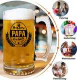 1 x RAW Customer Returns Best DAD in the world beer mug beer glass 0.5 liter in a gift box, retirement gift beer gifts for men, gift for DAD for Father s Day gift birthday anniversary Father s Day Christmas - RRP €15.82