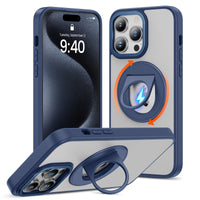 18 x Brand New Doeshine iPhone 15 Pro Max Case with 360 Rotating Ring Holder Compatible with Magsafe Ranslucent Matte Shockproof Phone Case for iPhone 15 Pro Max Blue  - RRP €367.2