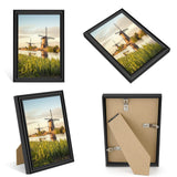 1 x Brand New Nacial Photo Frame 10 x 15 cm with Passepartout, Set of 2 Wall Photo Frames 13 x 18 cm Plastic, Black Wall Photo Frames with Plexiglas Glass for Collages, Portraits, Comics, Comics - RRP €19.2