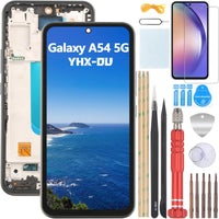 1 x RAW Customer Returns YHX-OU 6.4 Display with Frame For Samsung Galaxy A54 5G SM-A546B SM-A5460 LCD Display Touch Screen Digitizer Assembly Glass with Tools 1 Piece Screen Protector - RRP €40.84