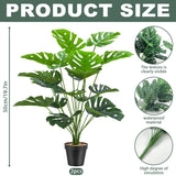 1 x RAW Customer Returns Lighterday Set of 2 Artificial Plants Large Artificial Plants Artificial Plant Fake Plant,Artificial Plants Like Real,Plastic Plant Tall for Office,Home,Indoor and Outdoor Decoration Small Monstera  - RRP €25.99