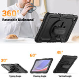 1 x RAW Customer Returns SEYMAC Case for Samsung Galaxy Tab A9 Plus 11 Inch 2023, Shockproof Galaxy Tab A9 Plus Case with Screen Protector, 360 Rotating Stand Hand Strap, Shoulder Strap, with Pen Holder, Black - RRP €25.4