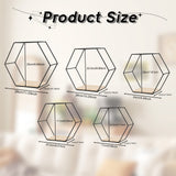 1 x RAW Customer Returns LMYDIDO Set of 5 Hexagon Wall Shelf Hanging Shelves, Metal and Wood Floating Shelf Wall Storage Organizer for Kitchen Shelf, Bathroom, Bedroom, Wall Decoration - RRP €40.33