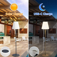 1 x RAW Customer Returns light to hope outdoor solar floor lamp LED battery wireless lamp remote control warm white and RGB dimmable IP44 waterproof decorative floor lamp for terrace, patio, garden, living room gray H100cm  - RRP €50.24