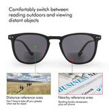 1 x RAW Customer Returns ZENOTTIC Bifocal Reading Sunglasses with UV400 Protection Spring Hinges Readers for Women and Men, Comfortable Stylish Reading Glasses 3.5 - RRP €24.78