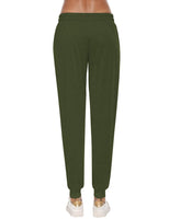 1 x RAW Customer Returns Sykooria Women s Sports Pants Tracksuit Trousers Women Cotton Lightweight Jogger Pants with Drawstring Green XL - RRP €24.0