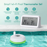 1 x RAW Customer Returns INKBIRD WiFi Floating Pool Thermometer, IBS-P02R with IBS-M2 WiFi Gateway Combination Set, App Control, 9 Channel - RRP €61.96