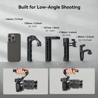 1 x RAW Customer Returns SMALLRIG Top Handle with 3 8 -16 Locating Screw for ARRI, Grip for Camera Cage, Universal Video Rig with 5 Cold Shoe Adapters for DSLR Cameras, Lightweight only 124g Lite - 3765 - RRP €38.9