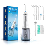 1 x RAW Customer Returns Portable Dental Water Flosser, Professional Oral Irrigator 5 Modes and 6 Replacement Nozzles with 360 Rotation, USB Rechargeable, IPX7 Waterproof, Suitable for Travel and Home - RRP €33.99