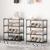 1 x RAW Customer Returns Acegozt Stackable 4-Tier Small Shoe Rack, Lightweight Shoe Rack, Storage Organizer for Entryway, Hallway and Closet SK-4W  - RRP €15.12