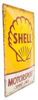 1 x RAW Customer Returns SHELL retro gas station advertisement, high-quality embossed metal sign, 30 x 20 cm, garage, workshop, rally, car - RRP €24.95