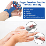 1 x Brand New Hand trainer finger trainer, hand muscle trainer, finger extensor, exerciser hand grip amplifier, with resistance band stretcher strengthener, hand grip trainer - RRP €19.38