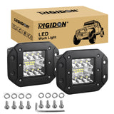 1 x RAW Customer Returns RIGIDON 2 Pcs LED headlights work lights, 12V 24V 5 inch 13cm 42W LED spot spotlight, offroad lighting for car SUV ATV, tractor, truck, 4x4 LED fog lights, work light 6000K - RRP €28.99