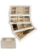 1 x RAW Customer Returns HerFav Jewelry Storage with 4 Drawers Jewelry Box Transparent - RRP €31.99