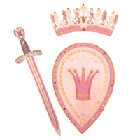 1 x RAW Customer Returns Liontouch - Pink Queen Sword, Shield Crown Set for Girls Medieval Pink Foam Set for Children s Role Play Safe Weapons Armor for Royal Disguises Costumes - RRP €39.58