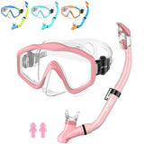 1 x RAW Customer Returns Hiipeak snorkeling set for children, children s snorkeling set for teenagers, diving goggles for boys and girls, anti-fog, anti-leak diving goggles with dry snorkel for snorkeling and diving pink  - RRP €24.95