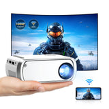 1 x RAW Customer Returns Pankaji WiFi Mini Projector Full HD 1080P Support Home Theater Video Projector Compatible with PS4 TV Stick HDMI USB iOS Android Mobile Phone Portable - RRP €50.41