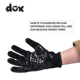 1 x RAW Customer Returns DDOXX Animal Grooming Gloves - Set of 2 Pet Grooming Gloves - Gloves for Hair Removal on Cats, Dogs and Horses - Gloves for Detangling, Bathing and Massaging - Black - RRP €9.6