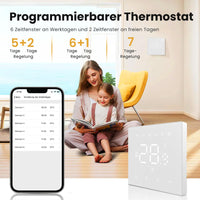 1 x RAW Customer Returns MIUCDA Thermostat Underfloor Heating Electric WiFi, Smart Electric Heating Thermostat, Digital Room Thermostat Compatible with Alexa, Google Home - RRP €45.99