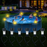 1 x RAW Customer Returns DAZZTIME pool lighting, 6 pieces solar pond lighting, solar fence light, IP44 waterproof, LED pool lighting solar, solar fence light, for pool garden decoration, stairs, fence, yard, terrace - RRP €19.15