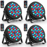 1 x RAW Customer Returns Party light, LED spotlight RGB DJ light party lighting LED par stage light with DMX interface and remote control, set of 4 - RRP €82.99