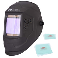 1 x RAW Customer Returns Automatic welding helmet IPOTOOLS LY800H 4 high-quality sensors, extra large field of view 100 93mm Fully adjustable solar welding helmet for all welding applications with protection levels DIN 4 5-9 9-13 - RRP €58.99