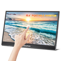 1 x RAW Customer Returns Thinlerain 15 inch Portable Touchscreen Monitor USB C 1920 x 1080p IPS Screen Portable Monitor HDMI Extended Monitor for PC Windows 7 8 10 Computer - RRP €149.99