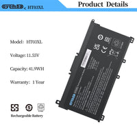 1 x RAW Customer Returns OYOMBA L11119-855 HT03XL Laptop Battery for HP Pavilion 14-CE 14-CF 14-CK 14-cm 14-DH 14-DK 14-DF 14-MA 14Q-CS 14Q-CY 15-CS 15-DQ 15-DA - DB 15-CW 17-by 17-CA 240 245 250 255 G7 340 348 G5 L11421-2C2 - RRP €32.99