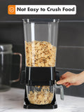 1 x RAW Customer Returns Tokokimo cereal dispenser, does not chop up cereal when dispensing, wall-mounted cereal dispenser for cornflakes, pasta and dry food for dogs, HBT 42x16x16cm, 5L, black - 1 piece - RRP €30.24