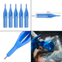 7 x Brand New 50PCS Disposable Tattoo Nozzle Needle Nozzles Set for Tattoo Equipment, Blue 3RT  - RRP €126.0