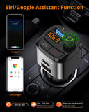 1 x RAW Customer Returns UNBREAKcable Bluetooth FM Transmitter Car Radio Adapter, Car Charger with PD3.0 and QC3.0 Charging Port, Bass Amplifier, Hands-Free Function, Siri and Google Assistant Support - RRP €25.2