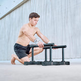 1 x RAW Customer Returns Eric Flag Parallettes - Parallettes Calisthenics Steel, Push Up Bar Push-up Handles, Calisthenics Equipment for Gym, Strength Training, Bodyweight - Push Up, Handstand Handles for Indoor and Outdoor - RRP €70.49