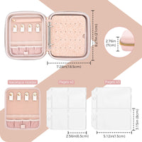 1 x RAW Customer Returns ProCase jewelry box travel EVA jewelry storage jewelry bag book with transparent pocket and zippers, jewelry organizer women for earrings necklaces bracelets organizer - M - pink - RRP €20.16