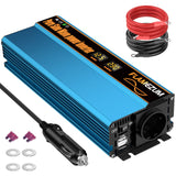 1 x RAW Customer Returns 1000w voltage converter 12v to 230v pure sine wave inverter with 1 EU socket and 2 USB car charger power solar inverter DC AC converter power converter - RRP €91.99