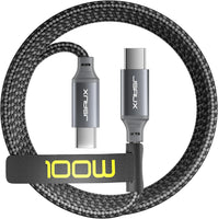 1 x RAW Customer Returns JSAUX USB C to USB C Cable 100W 3M, USB-C Charging Cable PD 5A Type-C Fast Charging Cable Compatible with iPhone 15 15 Pro 15 Pro Max, MacBook Pro Air, iPad Pro Air, Samsung Galaxy S23 S22 S21, Switch, Gray - RRP €7.04