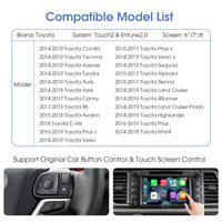 1 x RAW Customer Returns KAOLALI Wireless Carplay Retrofit Kit Decoder Compatible for Toyota Auris CHR Avensis RAV4 Avensis Yaris Verso 2014-2019 with Touch2 Entune 2 supports CarPlay Android Auto Mirror Link USB Flash Drive - RRP €209.1