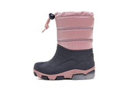 1 x RAW Customer Returns Children s winter boots Rubber boots with soft warm lining Winter shoes with quick release Flashing effect in the sole Snow boots with inner lining Made in Italy 26 27 - Pink Glitter  - RRP €28.22