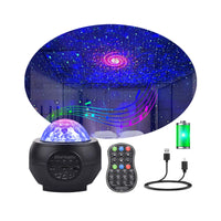 1 x RAW Customer Returns LED Starry Sky Projector Galaxy Light with Battery 32 Light Mode Bluetooth Music Player Timer Starlight Projector Starry Water Waves Night Light for Adults Children Room Decoration Christmas - RRP €37.26