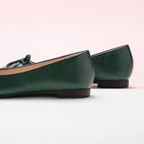 1 x RAW Customer Returns C.Paravano Women s Ballerinas Elegant Soft Casual Dance Ballet Flat Shoes 40,Green  - RRP €122.0