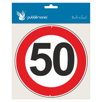 1 x RAW Customer Returns Pubblimania Maximum speed 50 km Opening hours Traffic sign sign made of aluminium round 3 mm thick for outdoor use 30 Maximum speed 50 km hours  - RRP €19.99