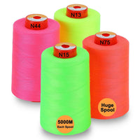 1 x RAW Customer Returns New brothread - 28 Options - 4 Large Cone of 5000M All Purpose Polyester Sewing Thread 40S 2 Tex27 for sewing, quilting, patchwork, overstitching - Neon Colors - RRP €17.99