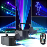 1 x RAW Customer Returns Discolight Party Light, 3D Animated DJ Disco Projector, DMX512 and Sound Controlled Beam Effects for Halloween, Live Shows, Weddings, Christmas, Bars - RRP €141.17