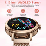 1 x RAW Customer Returns Efolen Smartwatch Women with Telephone Function, 1.1 Inch Touchscreen Smart Watch, Wristwatch with 110 Sports Modes Heart Rate Monitor SpO2 Menstruation Sleep Monitor, Fitness Tracker IP68 for Android iOS Rose Gold - RRP €59.99