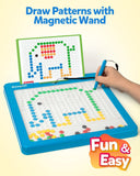 1 x RAW Customer Returns Coogam Magnetic Painting Board, Large Magnetic Graffiti Board with Pen and Dot Beads, Montessori Interest Drawing Toy for Toddlers Age 3-4-5-6 - RRP €29.99