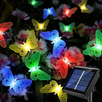 13 x Brand New cuzile Solar Garden Light 12pcs Butterfly Shape Slime Fairy Lights Christmas Tree Home Holiday Fence Yard Wedding Patio Party Decoration-Multicolor - RRP €296.4