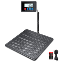 1 x RAW Customer Returns UNIWEIGH postal scale, 440lbs x 10g digital postage scale, durable alloy steel platform, heavy duty scale for parcels warehouse luggage, parcel scale with LCD hold tare function, batteries USB powered - RRP €58.4